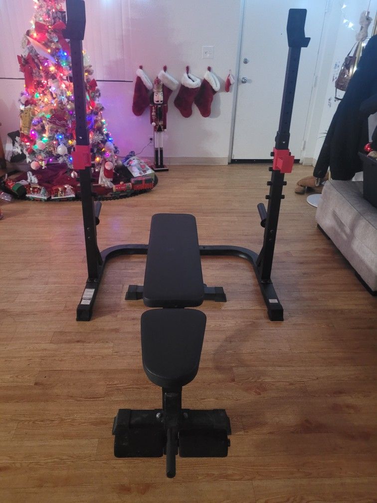 Better Body Bench And Cap Adjustable Olympic Squat Rack