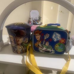 Disney Popcorn, Bucket, And Lunch Bag