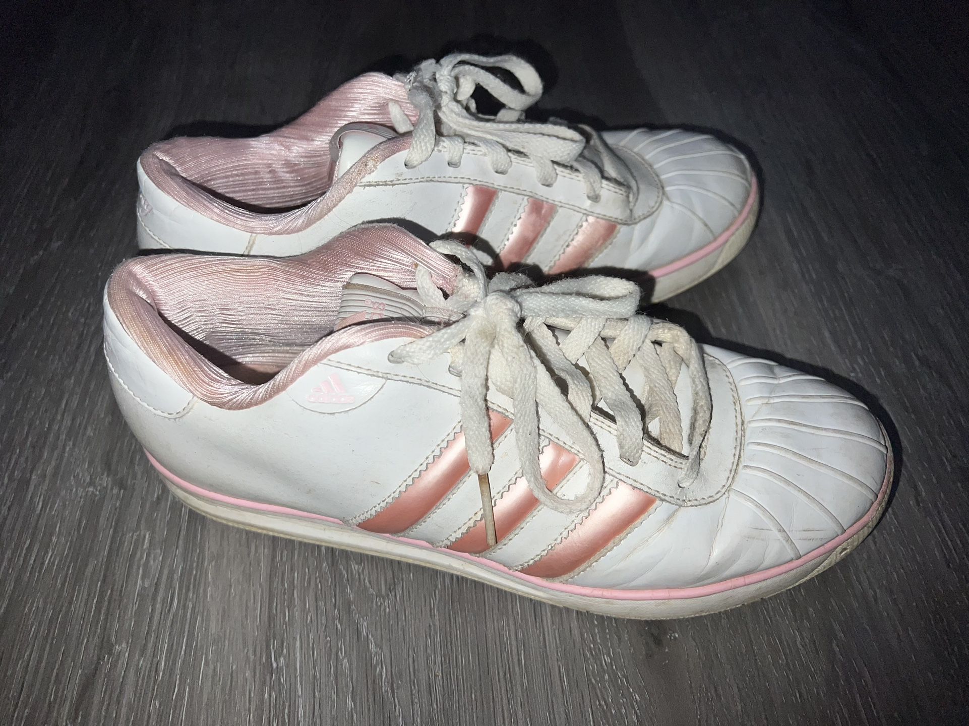 Pink Striped Adidas Shoes 