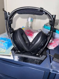 ASTRO A50 Wireless headphones with the charging base (likely Gen 3