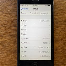 iPhone 5  16gb Factory Unlocked. Perfect Phone. Att Verizon T-mobile