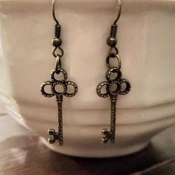 Key Charm Earrings
