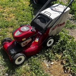 self-propelled lawn mower runs well