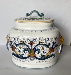 Sur La Table Nova Deruta Hedcrafted Italy Canister