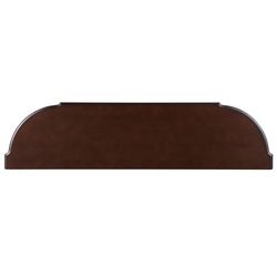 Retro Curved Wood Console Table, 52 inch Circular Half Moon Sofa Table with Open Shelf and 2 Drawers, Solid Wood Entry Table for Living Room, Hallway,