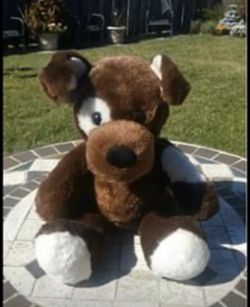 Build-A-Bear 14” Dark Brown Puppy Plush "Fudge" Stuffed Animal
