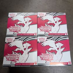 White Flare ETB Elite Trainer Box Pokemon Cards