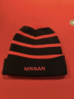 Red/Black Striped Nissan Nismo Beanie Hat