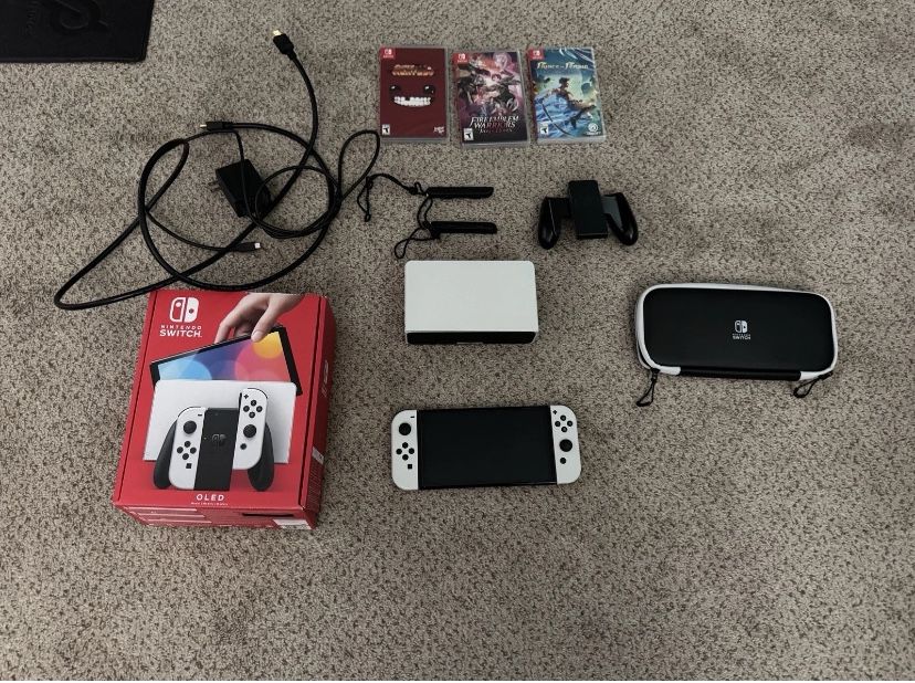 🔥Great Condition Switch Oled Console Bundle With Games Working Perfectly And Controller