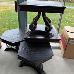 Slate Top End Tables 