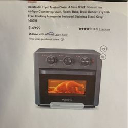 weesta air fryer toaster oven