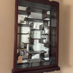 Rosewood Wall Display Curio 