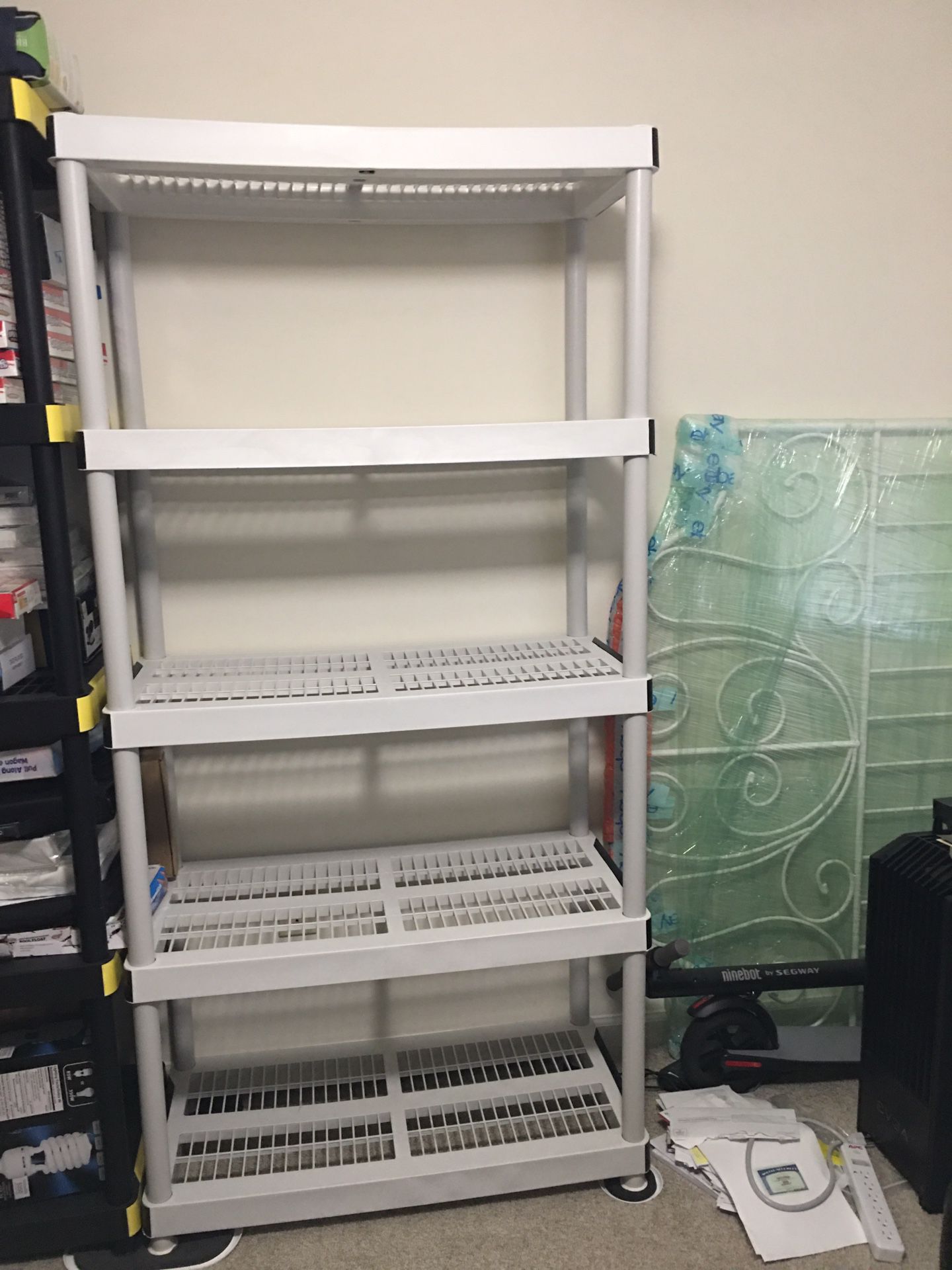 HDX 72 in. H x 36 in. W x 24 in. D 5 Shelf Plastic Ventilated Storage Shelving Unit