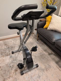 Ativafit Indoor Cycling Bike Folding Magnetic Upright Bike Large Seat Stationary Bike Recumbent Exercise Bike