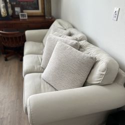 Beige White Sofa - UPPLAND IKEA 