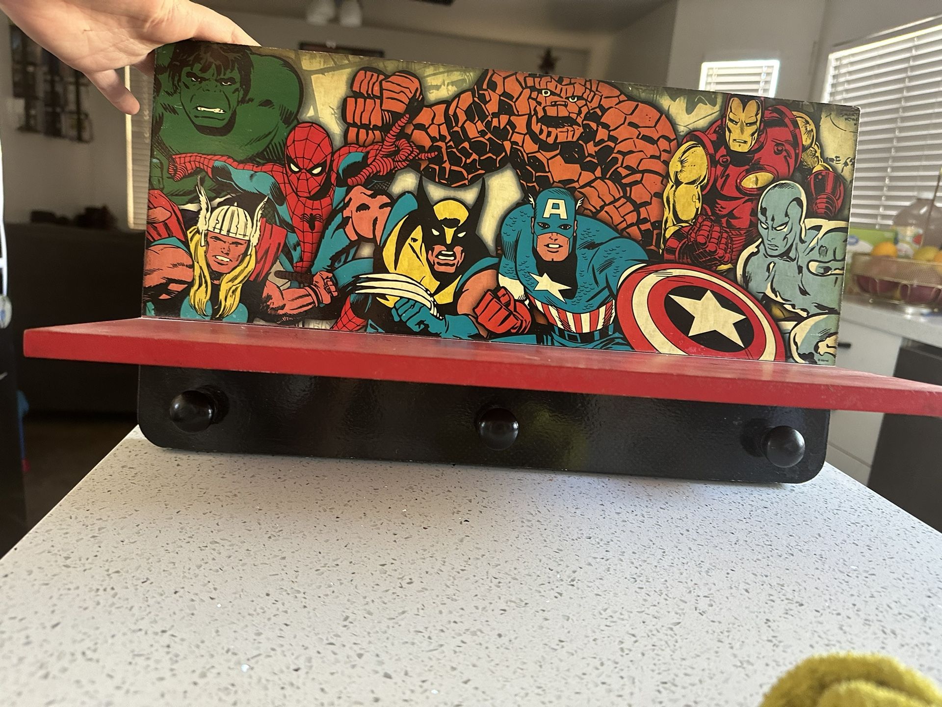 Marvel Character Shelf and Hangers