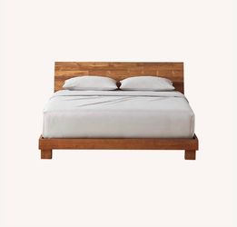 CB2 Teak Dondra bed frame