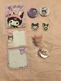 Kuromi Sanrio Stationery and Accessories Bundle
