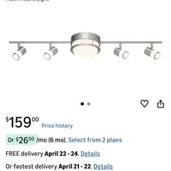 GreyRock 5light led flush mount and directional track fixture