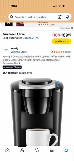Keurig K cup single serve