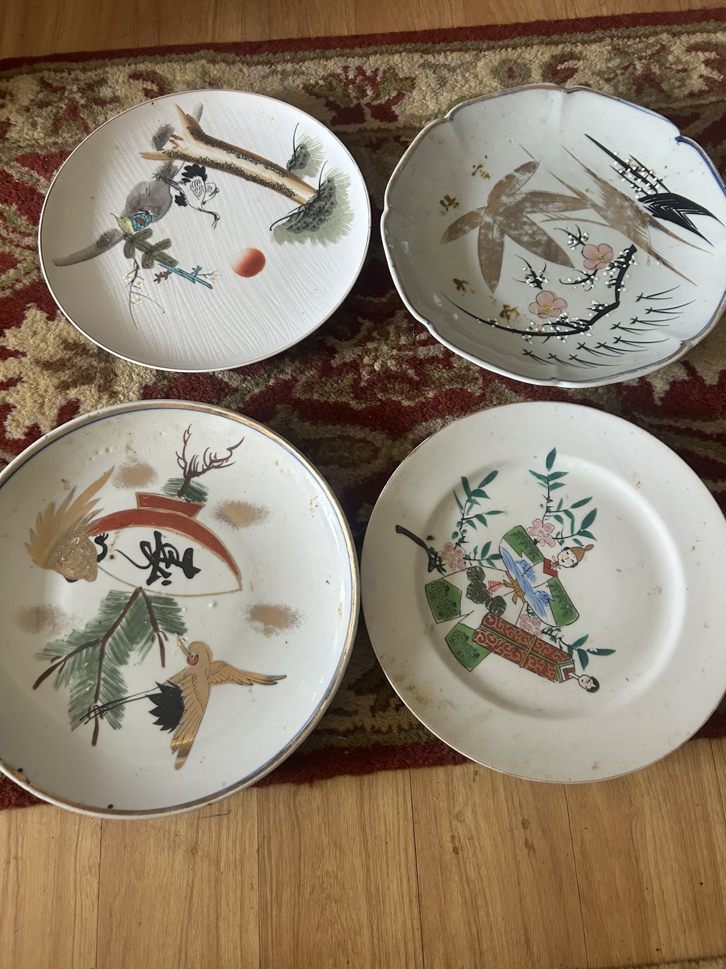 4 MIJ Made in Japan  plates