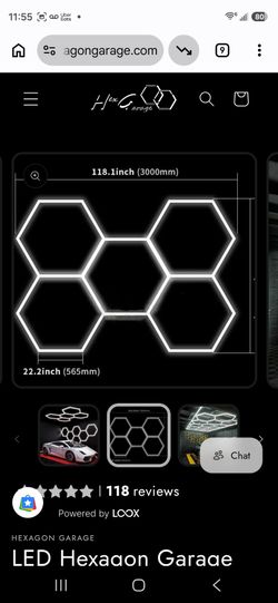 Led hexagon light 5 hex 2 sets