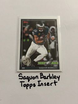 Saquon Barkley Philadelphia Eagles All-Pro RB Topps Short Print Insert Card.