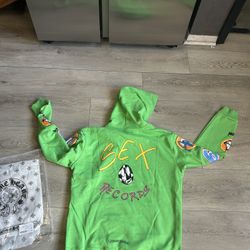 Green Sex Records Chrome Heart Hoodie