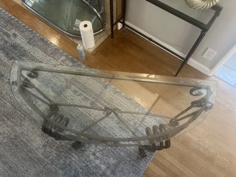 Wrought Iron & Glass Table