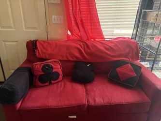 Red Sofa And Love Seat