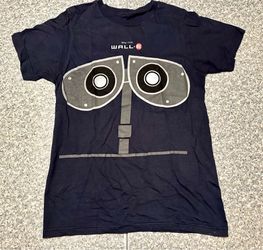 Disney Wall-E Eyes Shirt XS Blue Movie Pixar Robot T-Shirt Tee Unisex USED