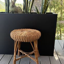 Vintage 1970’s Wicker Stool