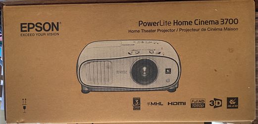 Epson Home Cinema 3700 With 135 Inch screen and 3D Glasses.  