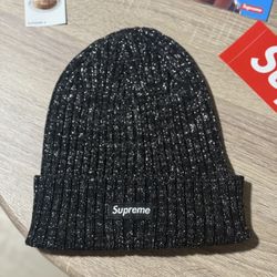 Supreme Overdyed Beanie SS25 Metallic Black 