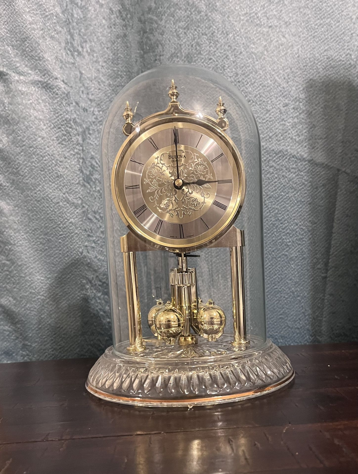 Bulova Anniversary Clock Dome Crystal Base