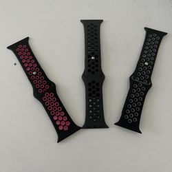 Correa Silicon, Watch Colors Dual 3 Correas Size M 1Black/Grey 2 Black/ Pink3 Black 