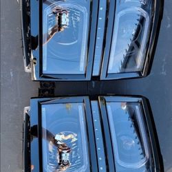 14-15 Chevrolet Silverado LED DRL Projector Headlights Luces Focos Micas Faros Faroles Headlamps Chevy 