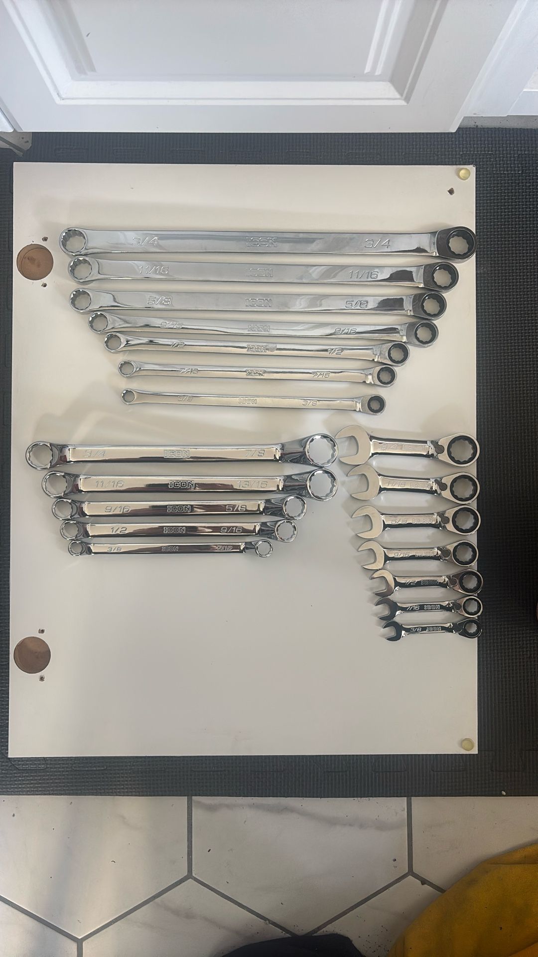 ICON DOUBLE BOX END RATCHETING, STUBBY RATCHETING, AND OFFSET WRENCH SET