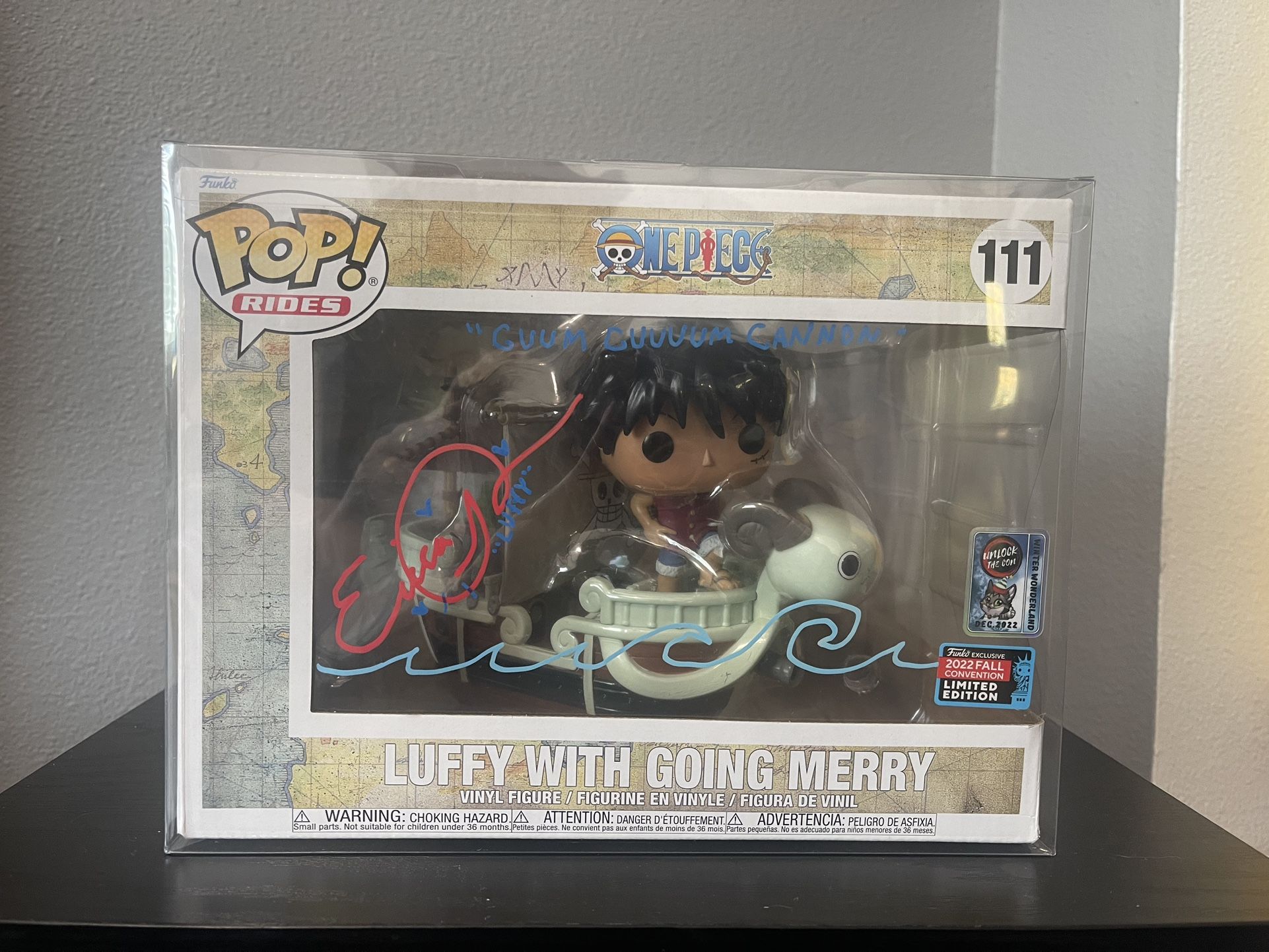 Autographed Funko Luffy With Going Merry #111