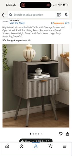 JOONEE Modern Nightstands plus queen frame