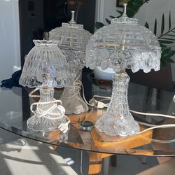 80s Real Crystal Lamps