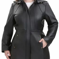 New Leather BGSD
Plus Size Elena  Parka Coat Hooded