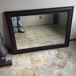 4 Ft X 3 Ft Mirror/ Solid Wood
