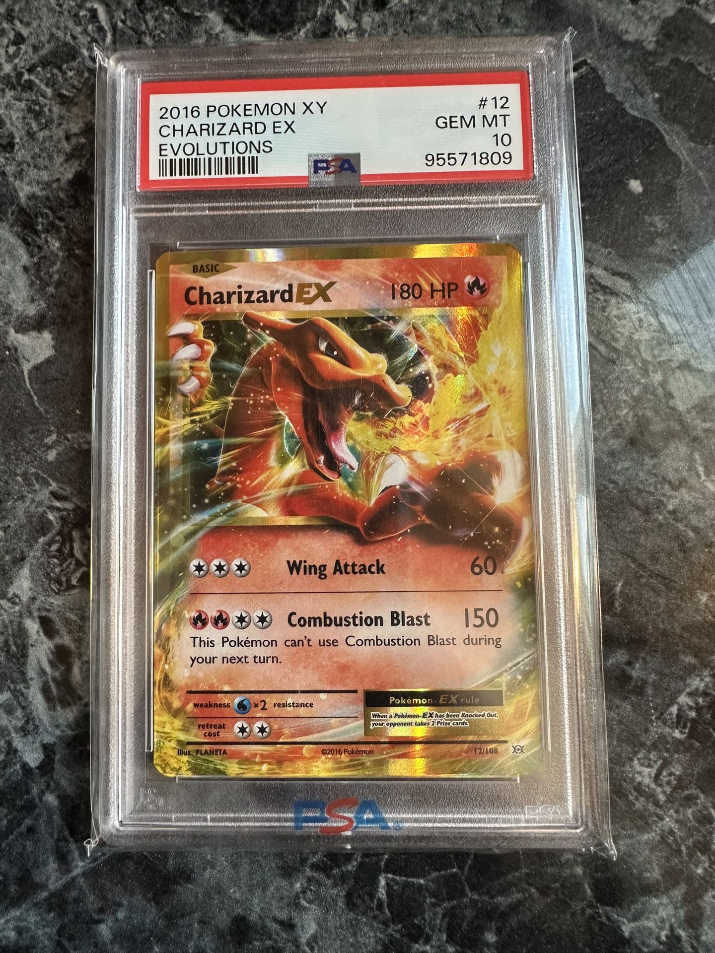Charizard EX evolutions PSA 10