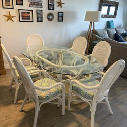 Wicker Dining Room Table And Chairs 