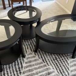 Coffee Table + 2 End Tables