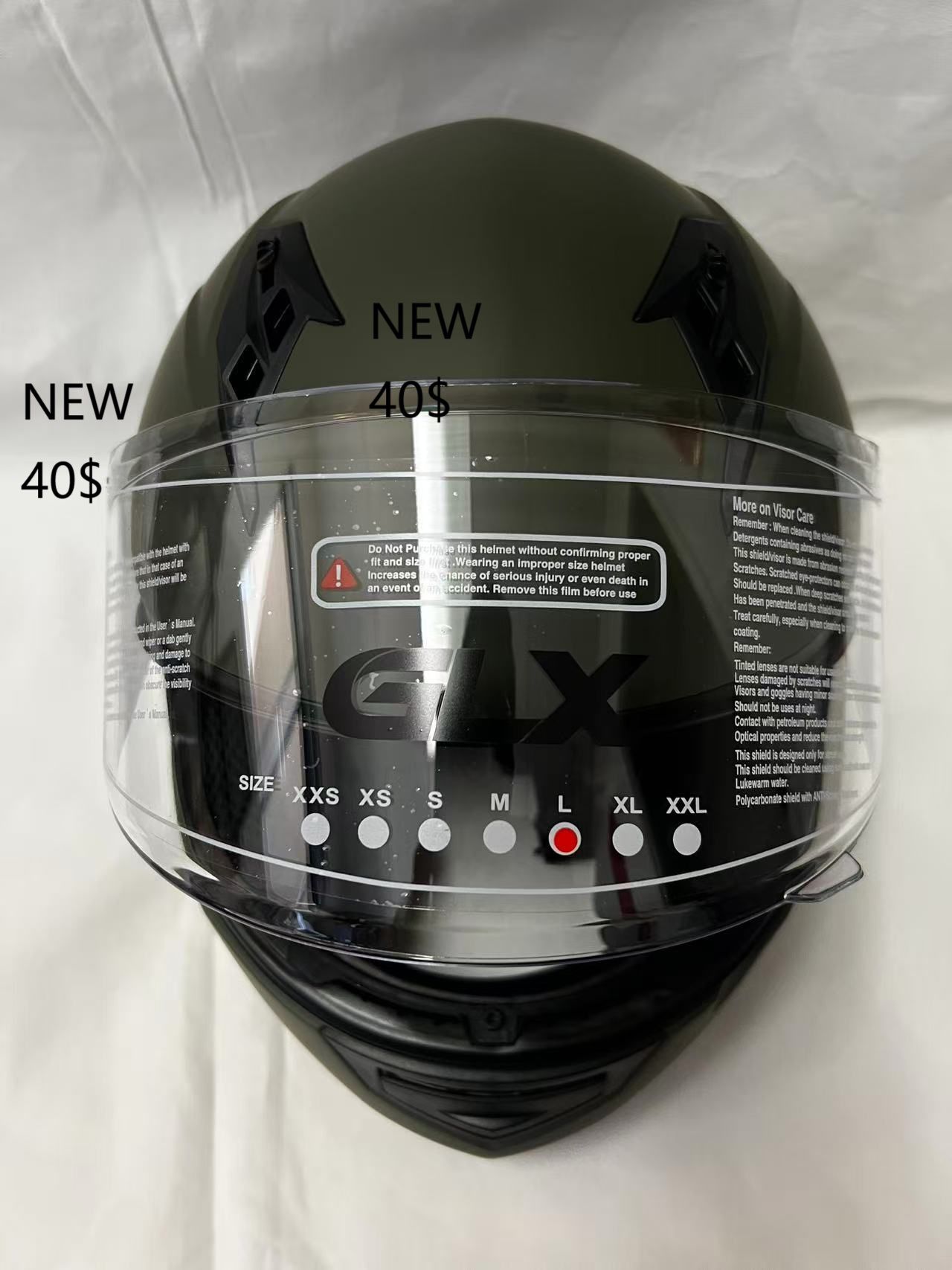 Bike Helmet Green New Size L