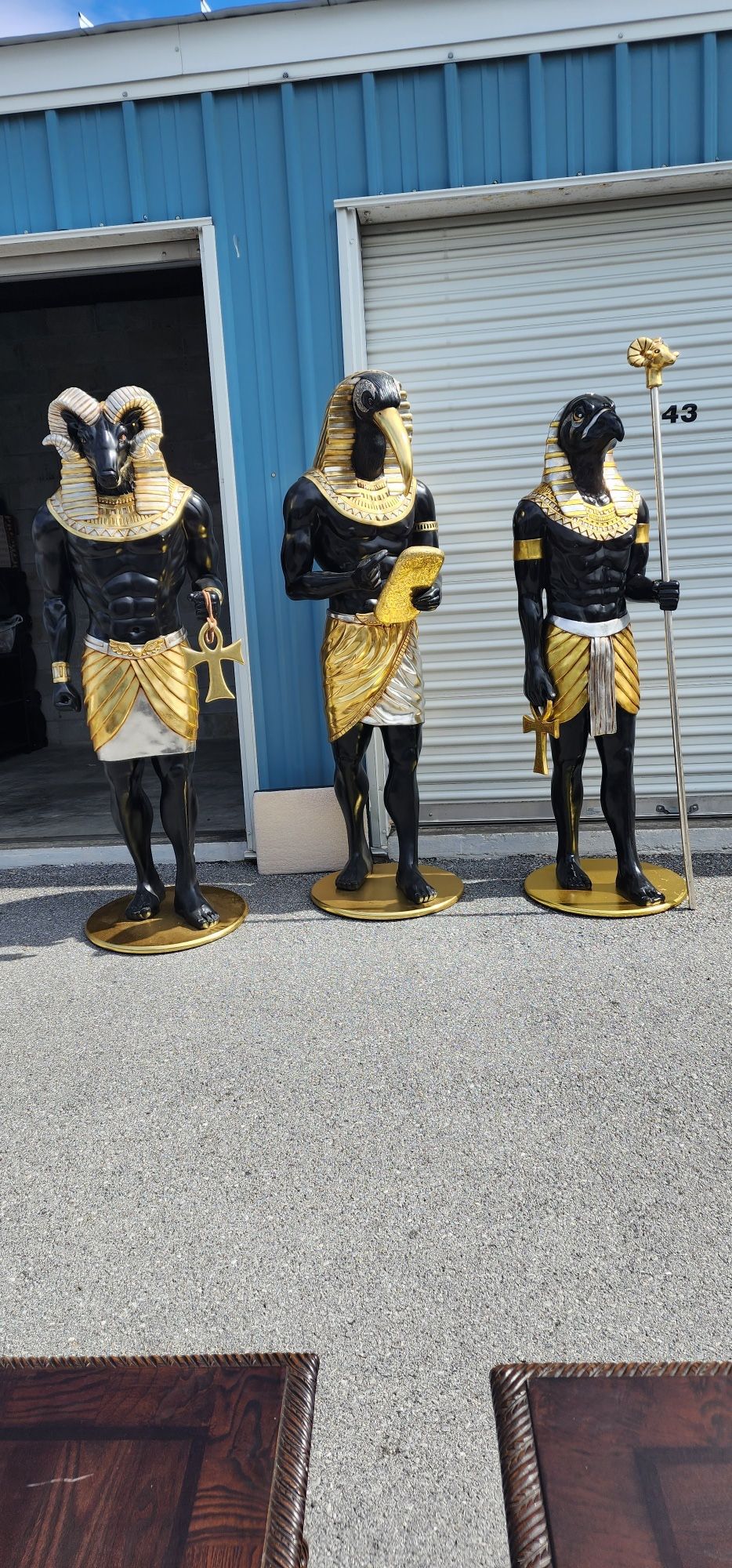 Rare, Life-size Egyptian Statues