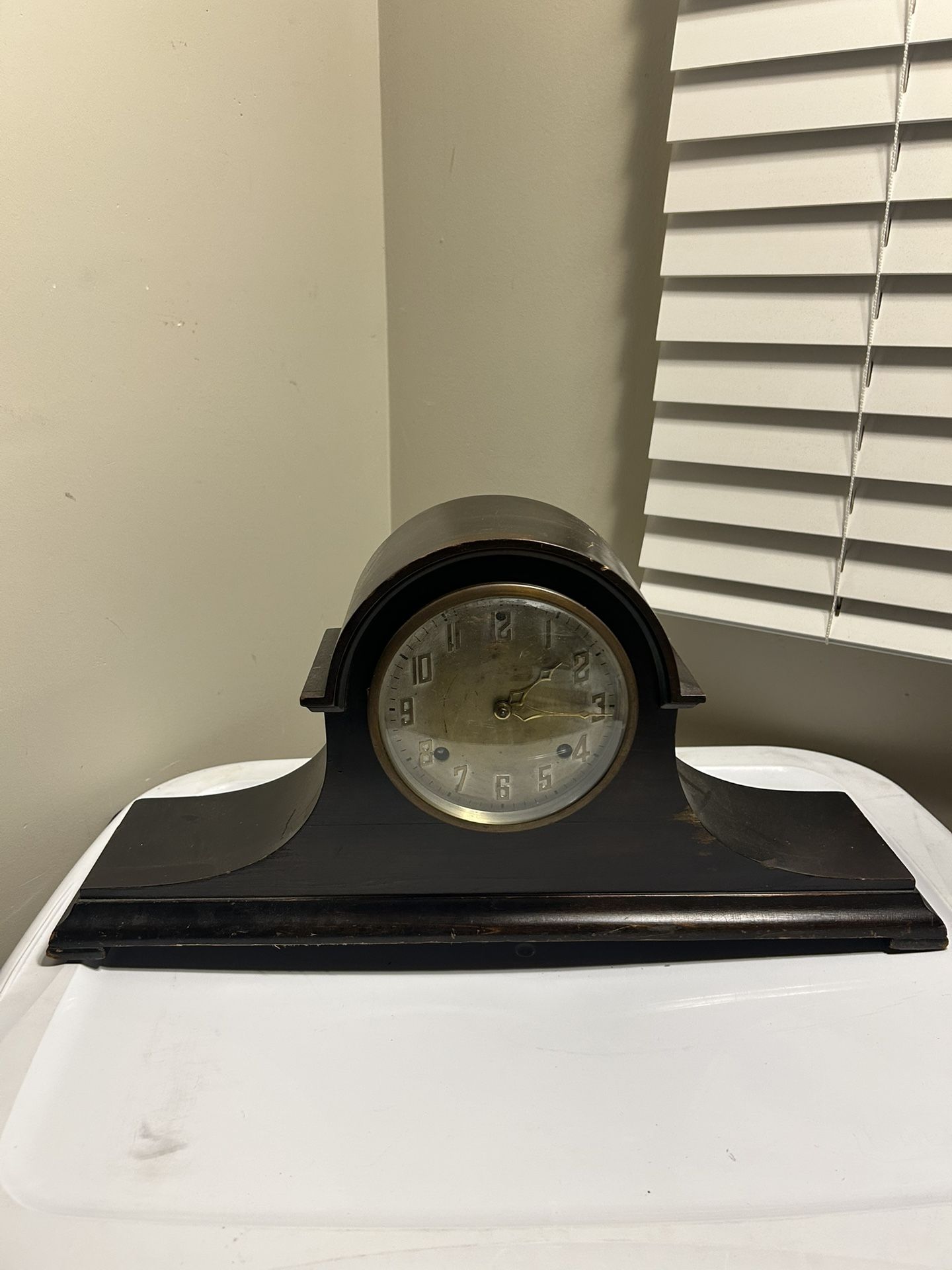 Antique New Haven HARKNESS Westminster Chime Tambour Mantel Clock Pat 1(contact info removed)