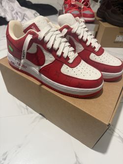 Louis Vuitton X Air Force 1 White Comet Red